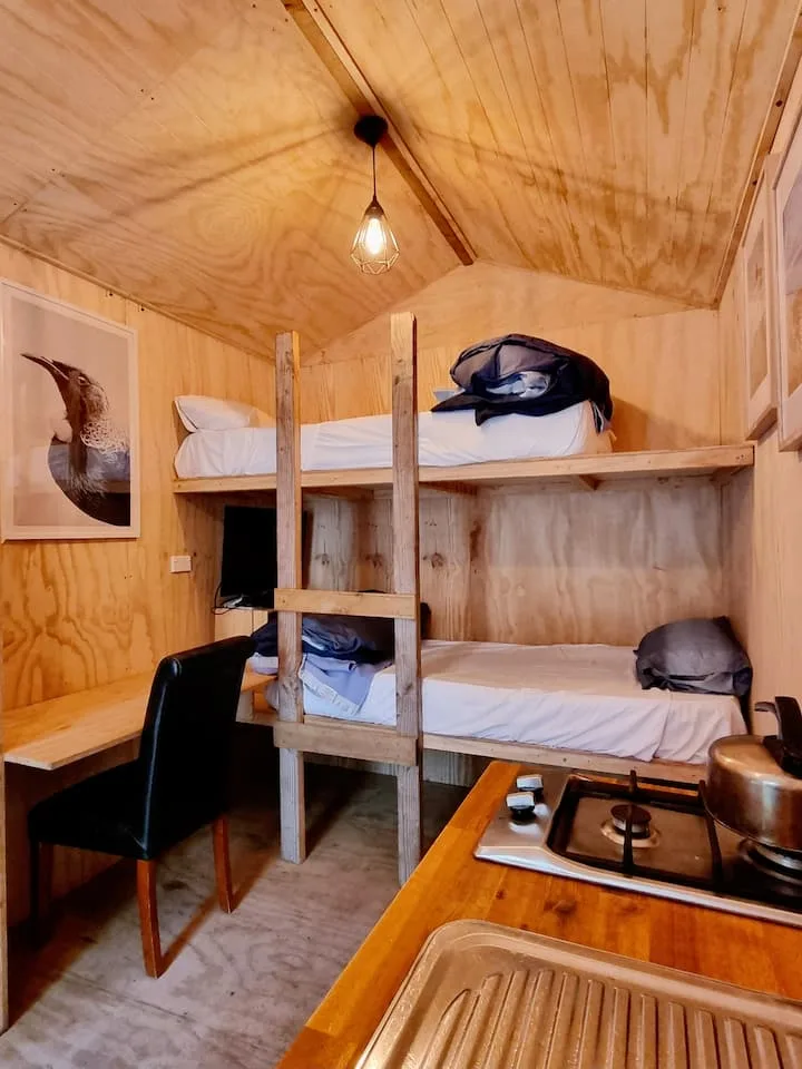 A cosy cabin set amongst nature